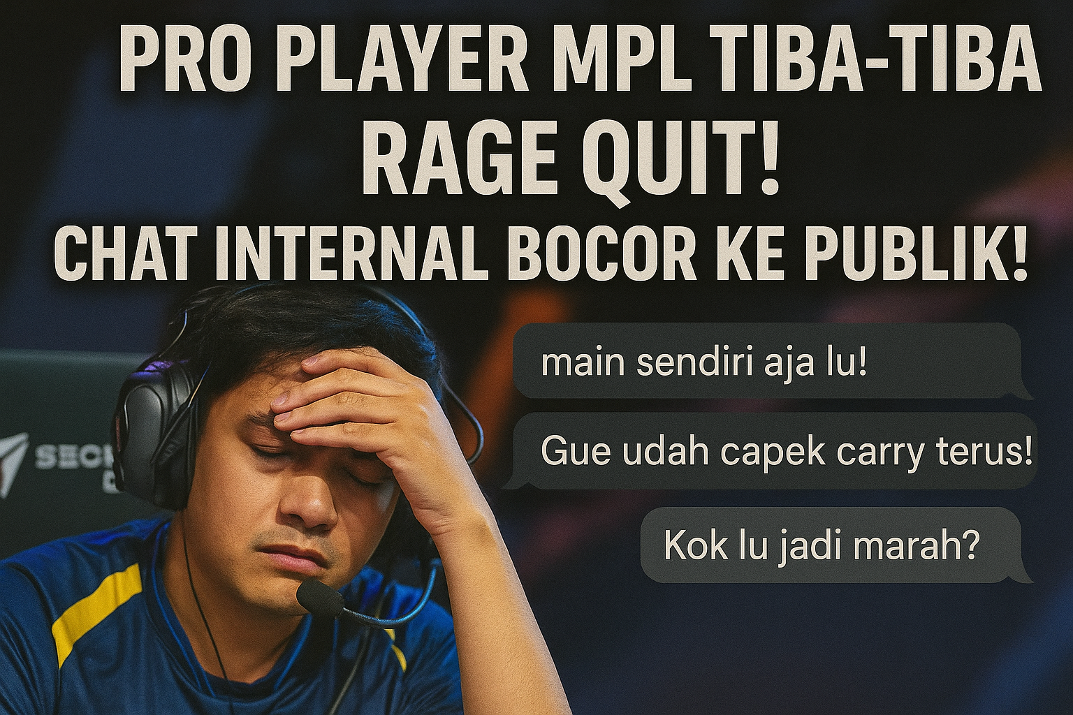 Pro Player MPL Tiba-Tiba Rage Quit! Chat Internal Bocor ke Publik!