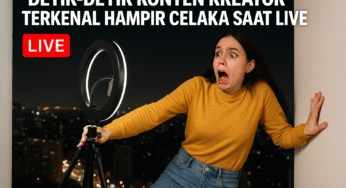 Detik-detik Konten Kreator Terkenal Hampir Celaka Saat Live!
