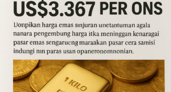 Emas Melonjak Lagi! Kenapa Harganya Tembus US$3.367 per Ons Hari Ini?