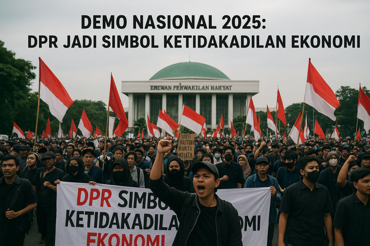 Demo Nasional 2025 DPR Jadi Simbol Ketidakadilan Ekonomi