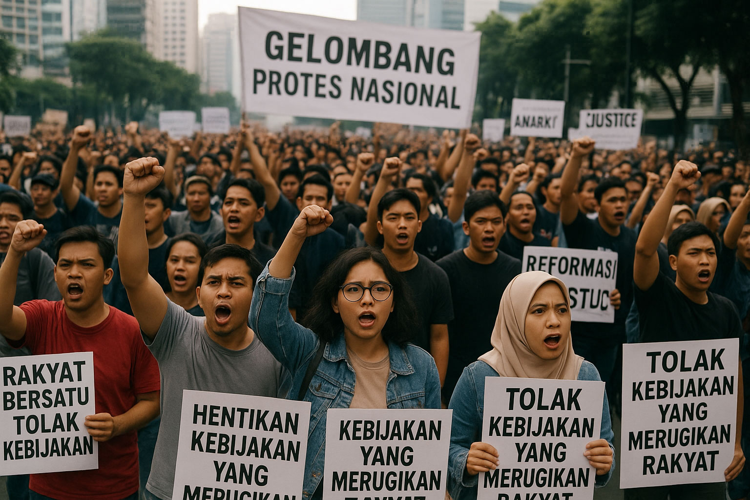 Gelombang Protes Nasional Suara Rakyat Tak Bisa Dibungkam