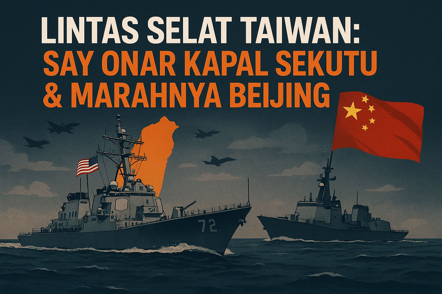 Lintas Selat Taiwan: Say Onar Kapal Sekutu & Marahnya Beijing