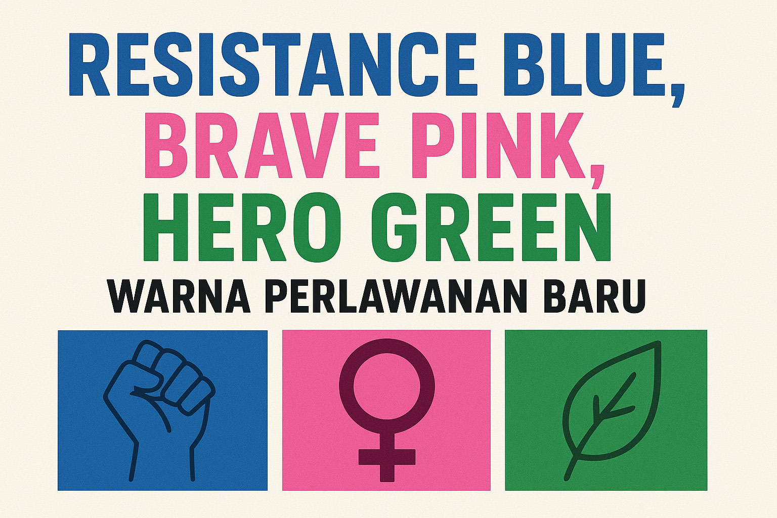 Resistance Blue, Brave Pink, Hero Green: Warna Perlawanan Baru