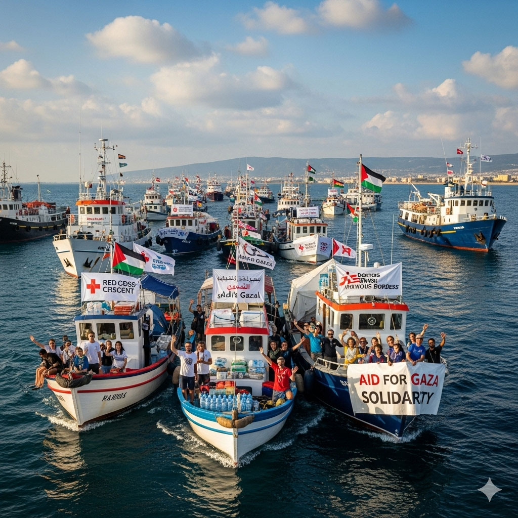 Solidaritas Dunia: Armada Relawan Siap Antar Bantuan ke Gaza